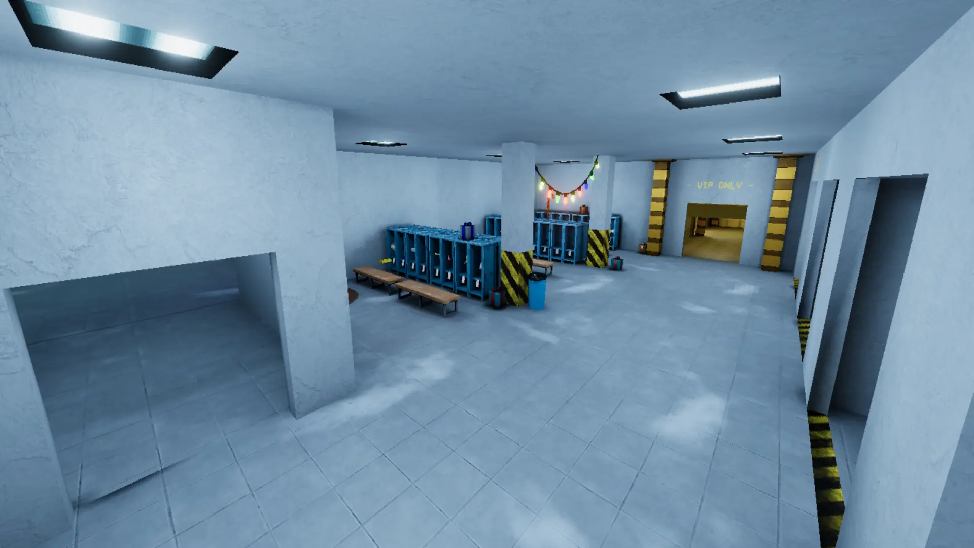 The locker room and the VIP only doorway
